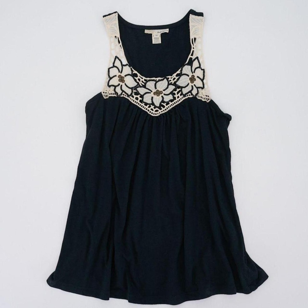Black Deep Hearts babydoll tunic tank